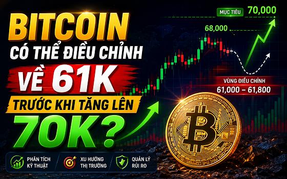 Phân Tích BTC, ETH Hôm Nay Bitcoin Có Thể Điều Chỉnh Về 61K Trước Khi Tăng Lên 70K?