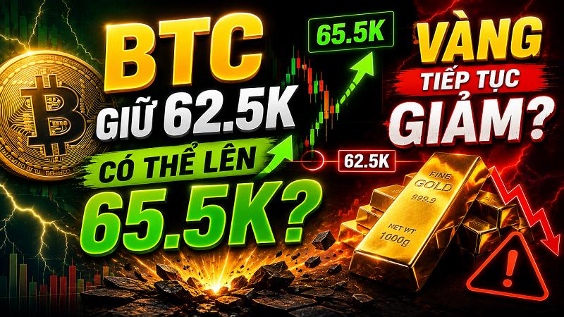 Phân Tích BTC, ETH & Giá Vàng Hôm Nay 17/08: Bitcoin Giữ 62.5K, Có Thể Hồi 65.5K?