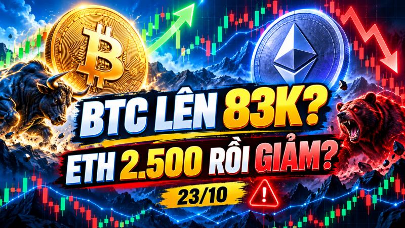 Phân Tích Bitcoin (BTC) Và Ethereum (ETH) Ngày 23/10/2026 – BTC Có Thể Hồi Lên 83.000 USD Rồi Tiếp Tục Giảm?